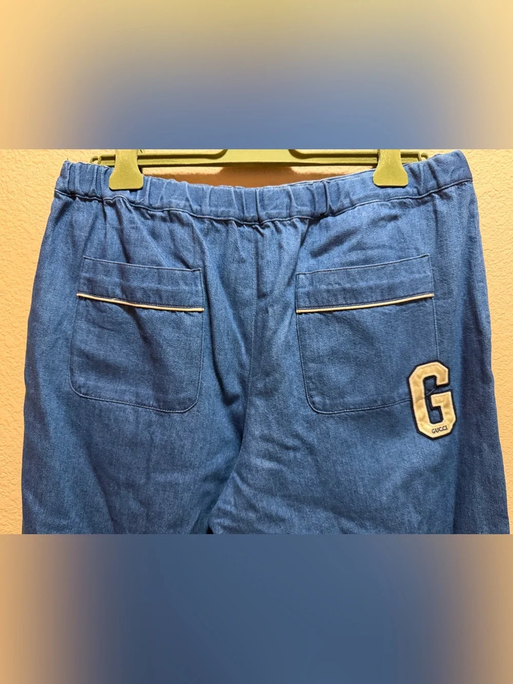 New Authentic Gucci G Logo Denim Shorts Size IT 52 / US L 34 - 38 Waist